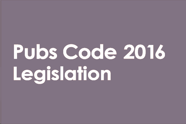 Pubs Code 2016