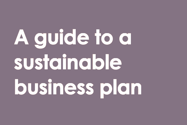 A guide to a sustainable business plan